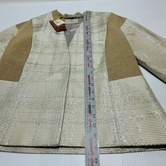 ETRO Milano 48 US/12 Veronica Jacket Blazer Beige Lined 3/4 Sleeve NWT $1580 - Picture 6 of 8